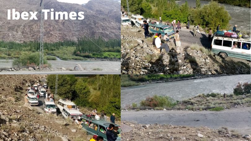 Falling of electric wires off the poles on Ghizer road endangers life of travelers