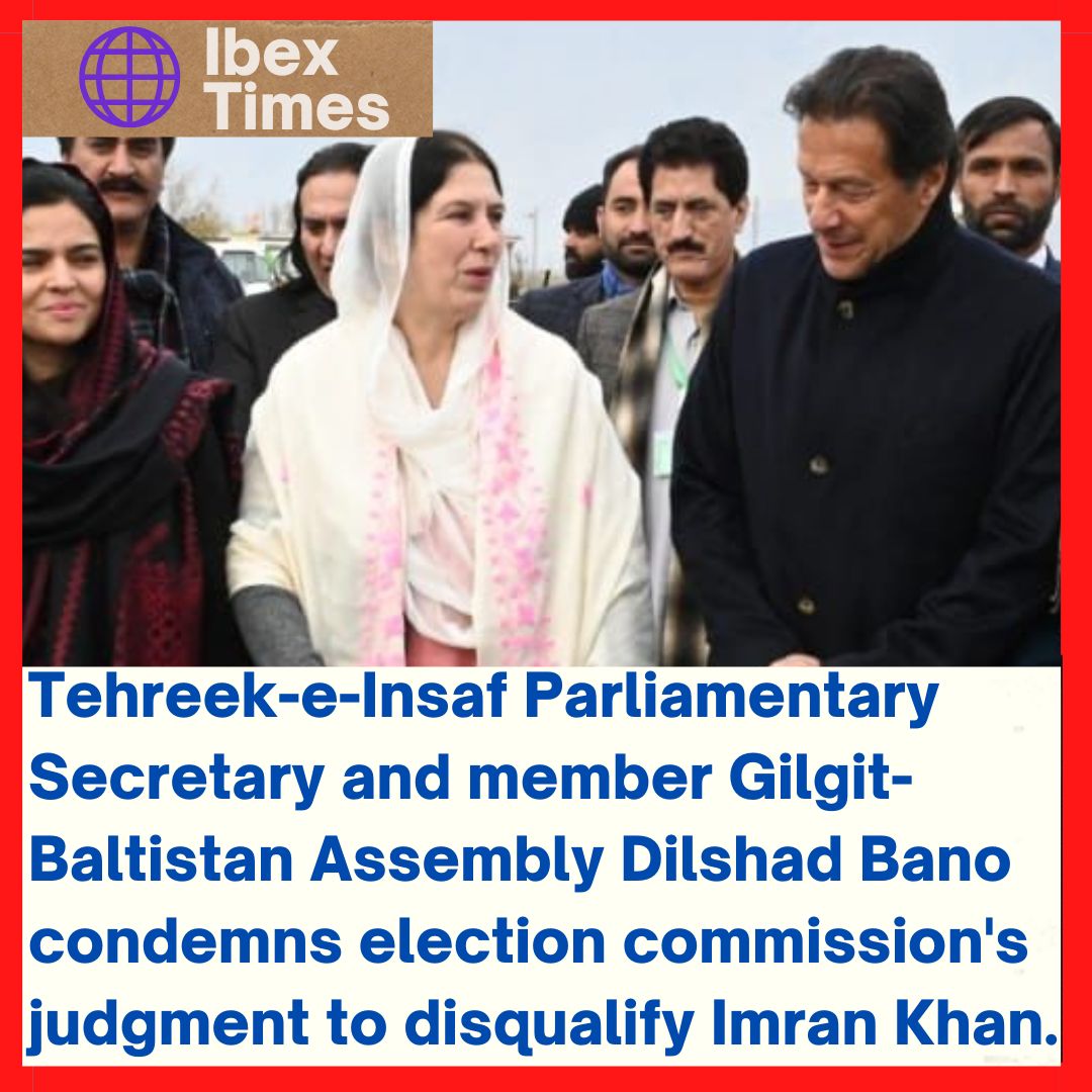 Tehreek-e-Insaf Parliamentary Secretary and member Gilgit-Baltistan Assembly Dilshad Bano condemns election commission's judgment to disqualify Imran Khan.