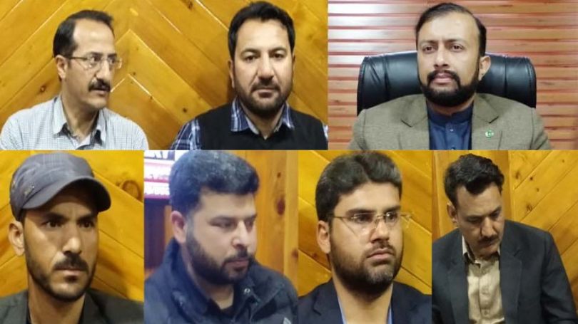 Deputy Commissioner Gilgit Usama Majeed Cheema (top left) presides a meeting in connection with ban on plastic bags in Gilgit