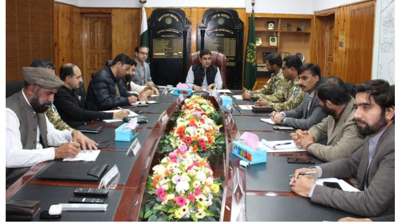 Interior Secretary Gilgit-Baltistan Rana Muhammad Salim Afzal chairs a high level meeting on law and order situation in G-B