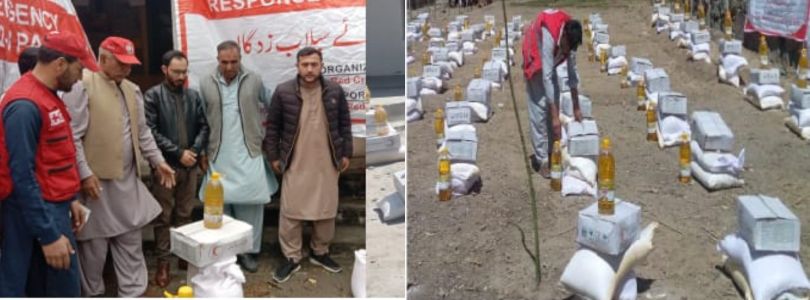 Pakistan Red Crescent distributes eid ration among last year flood affected families across Gilgit-Baltistan