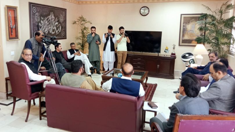 Meeting between the ministry of Kashmir affairs and Gilgit-Baltistan government. Photo: Press Information Department G-B