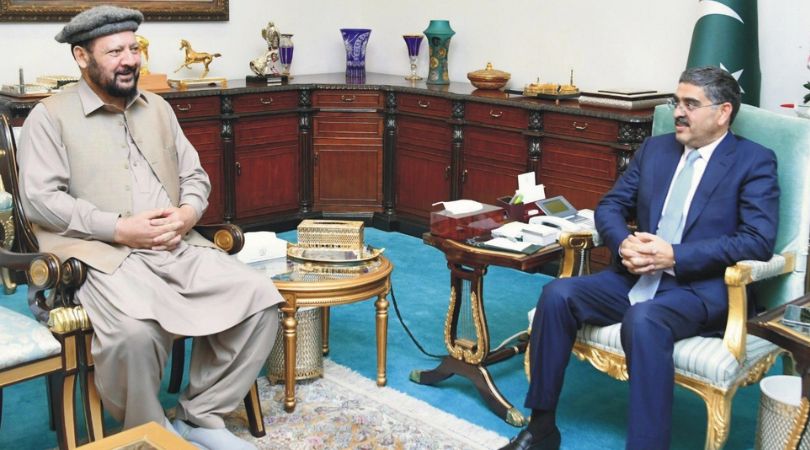 Caretaker Prime Minister Accepts Invitation to Visit Gilgit-Baltistan in meeting with CM G-B Haji Gulbar Khan