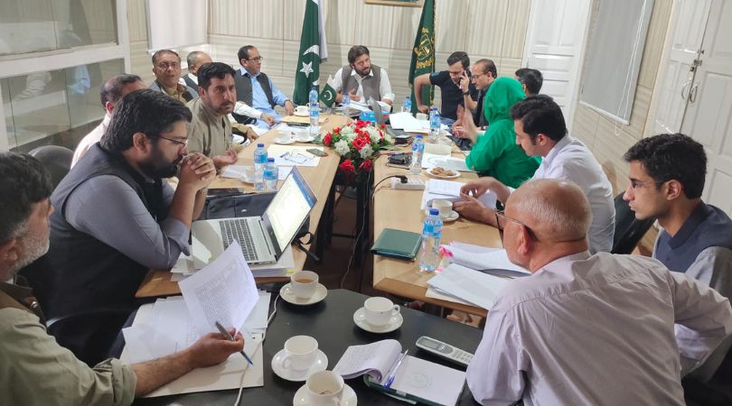 Commissioner Baltistan Division Shuja Alam is chairing a high level meeting in connection with delimitation of local bodies constituencies.